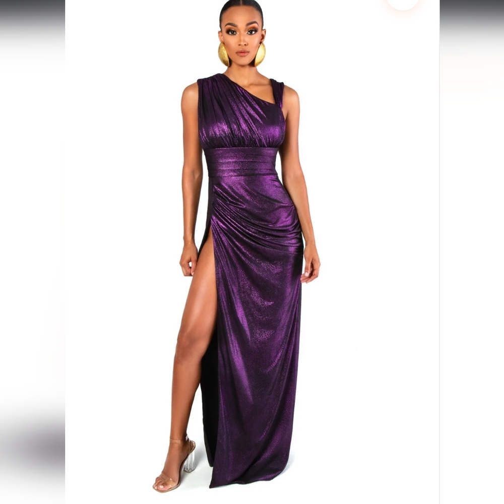 NEW Purple One-Shoulder Party Dress XL